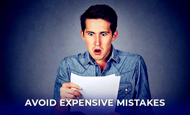 Man surprised about his expensive mistakes