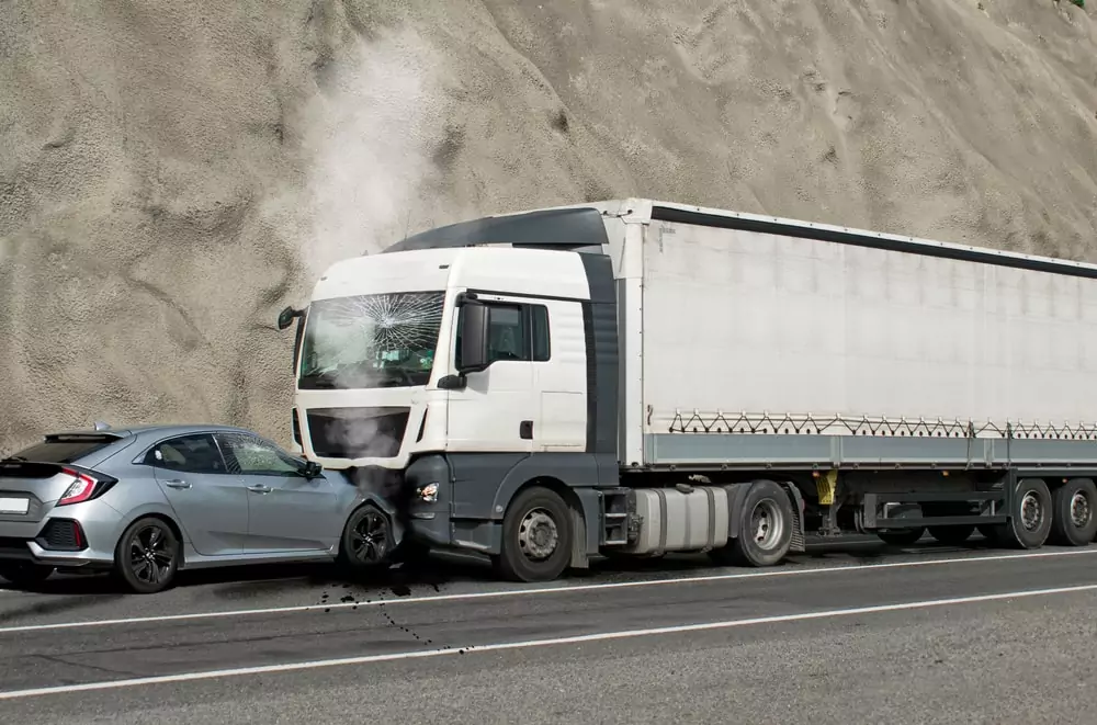 head on collision truck accident