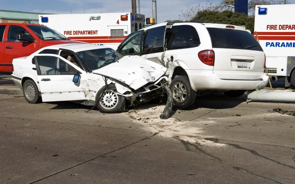 multiple cars in an accident