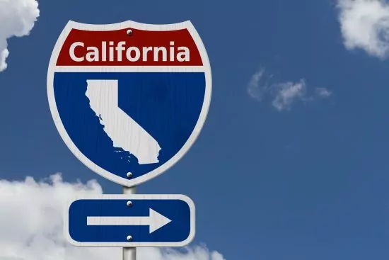 State of California traffic sign