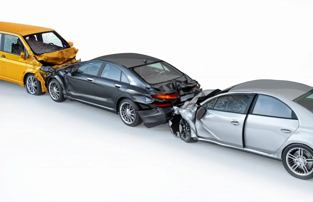 Who Is At Fault In A Chain Reaction Vehicle Accident In California?